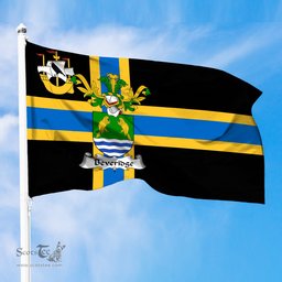 ScotsTee Shop Scottish Beveridge Coat of Arms in Flag of Caithness Scotland