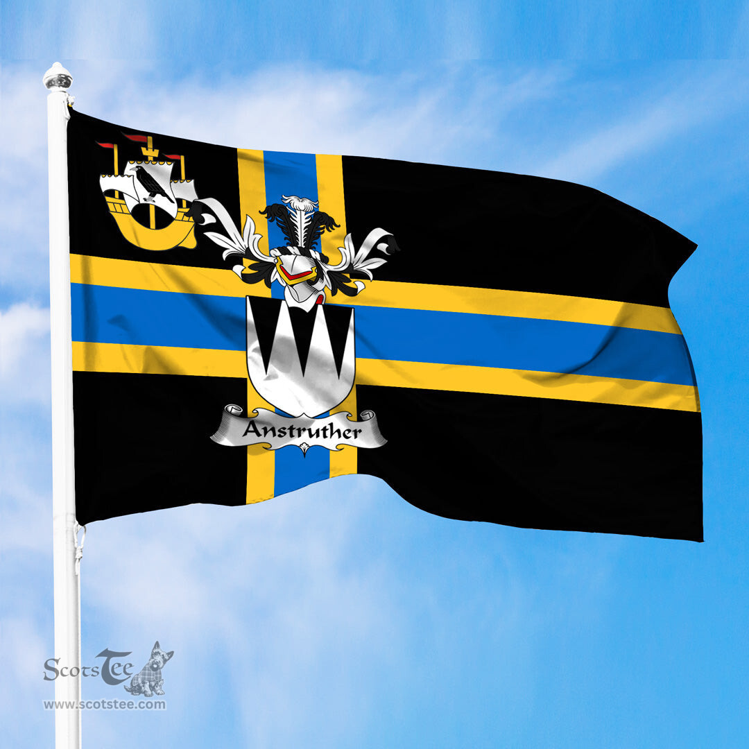 ScotsTee Shop Scottish Anstruther Coat of Arms in Flag of Caithness Scotland