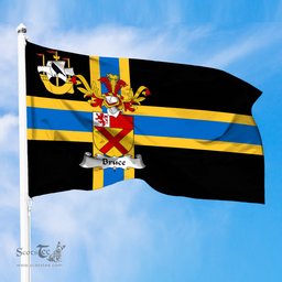 ScotsTee Shop Scottish Bruce Coat of Arms in Flag of Caithness Scotland
