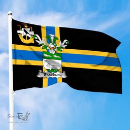 ScotsTee Shop Scottish Bradbury Coat of Arms in Flag of Caithness Scotland