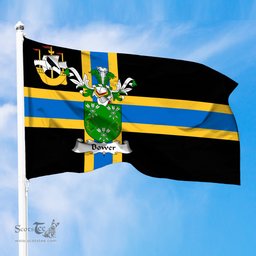 ScotsTee Shop Scottish Bower Coat of Arms in Flag of Caithness Scotland