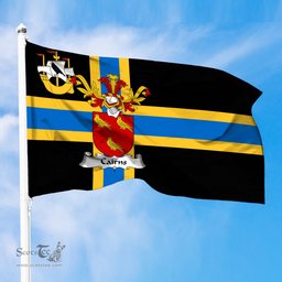 ScotsTee Shop Scottish Cairns Coat of Arms in Flag of Caithness Scotland