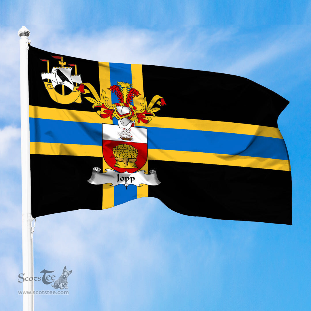 ScotsTee Shop Scottish Jopp Coat of Arms in Flag of Caithness Scotland