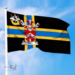 ScotsTee Shop Scottish Karr Coat of Arms in Flag of Caithness Scotland
