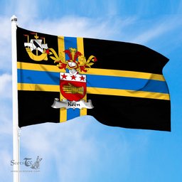 ScotsTee Shop Scottish Keen Coat of Arms in Flag of Caithness Scotland