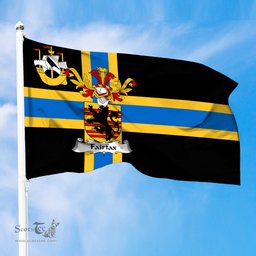 ScotsTee Shop Scottish Fairfax Coat of Arms in Flag of Caithness Scotland