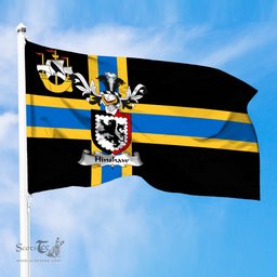 ScotsTee Shop Scottish Hinshaw Coat of Arms in Flag of Caithness Scotland