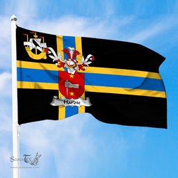 ScotsTee Shop Scottish Hardie Coat of Arms in Flag of Caithness Scotland
