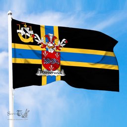 ScotsTee Shop Scottish Hadderwick Coat of Arms in Flag of Caithness Scotland