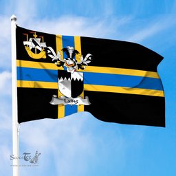 ScotsTee Shop Scottish Laing Coat of Arms in Flag of Caithness Scotland