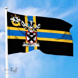 ScotsTee Shop Scottish Patrick Coat of Arms in Flag of Caithness Scotland