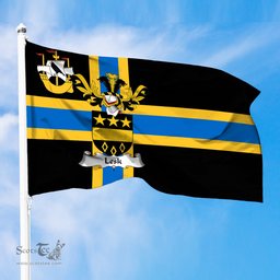 ScotsTee Shop Scottish Lesk Coat of Arms in Flag of Caithness Scotland