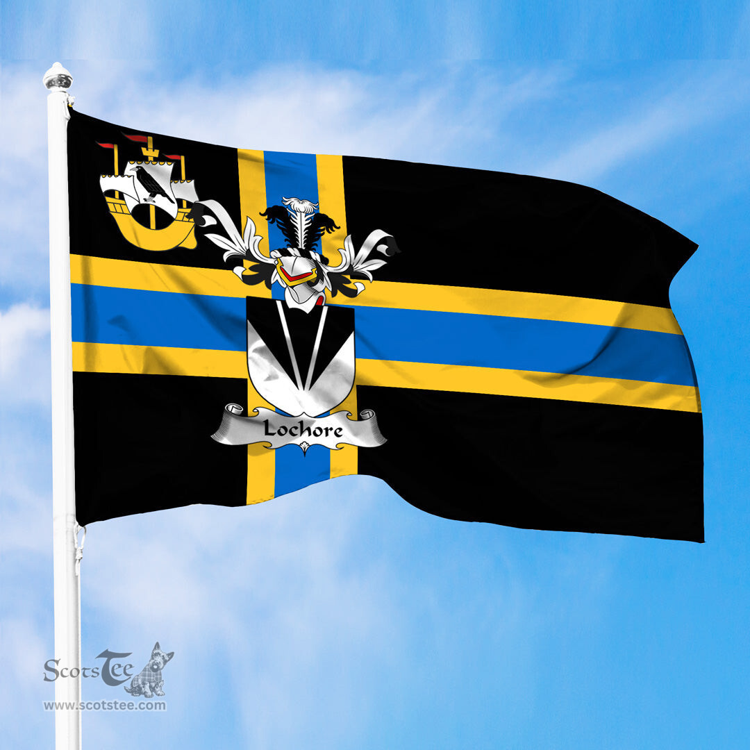 ScotsTee Shop Scottish Lochore Coat of Arms in Flag of Caithness Scotland