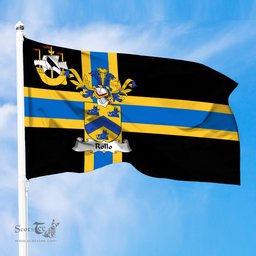 ScotsTee Shop Scottish Rollo Coat of Arms in Flag of Caithness Scotland