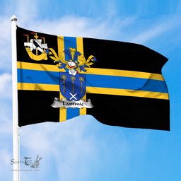 ScotsTee Shop Scottish Lammie Coat of Arms in Flag of Caithness Scotland