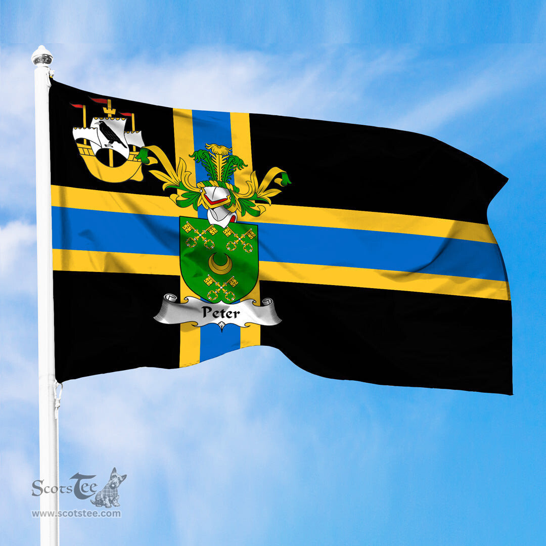 ScotsTee Shop Scottish Peter Coat of Arms in Flag of Caithness Scotland