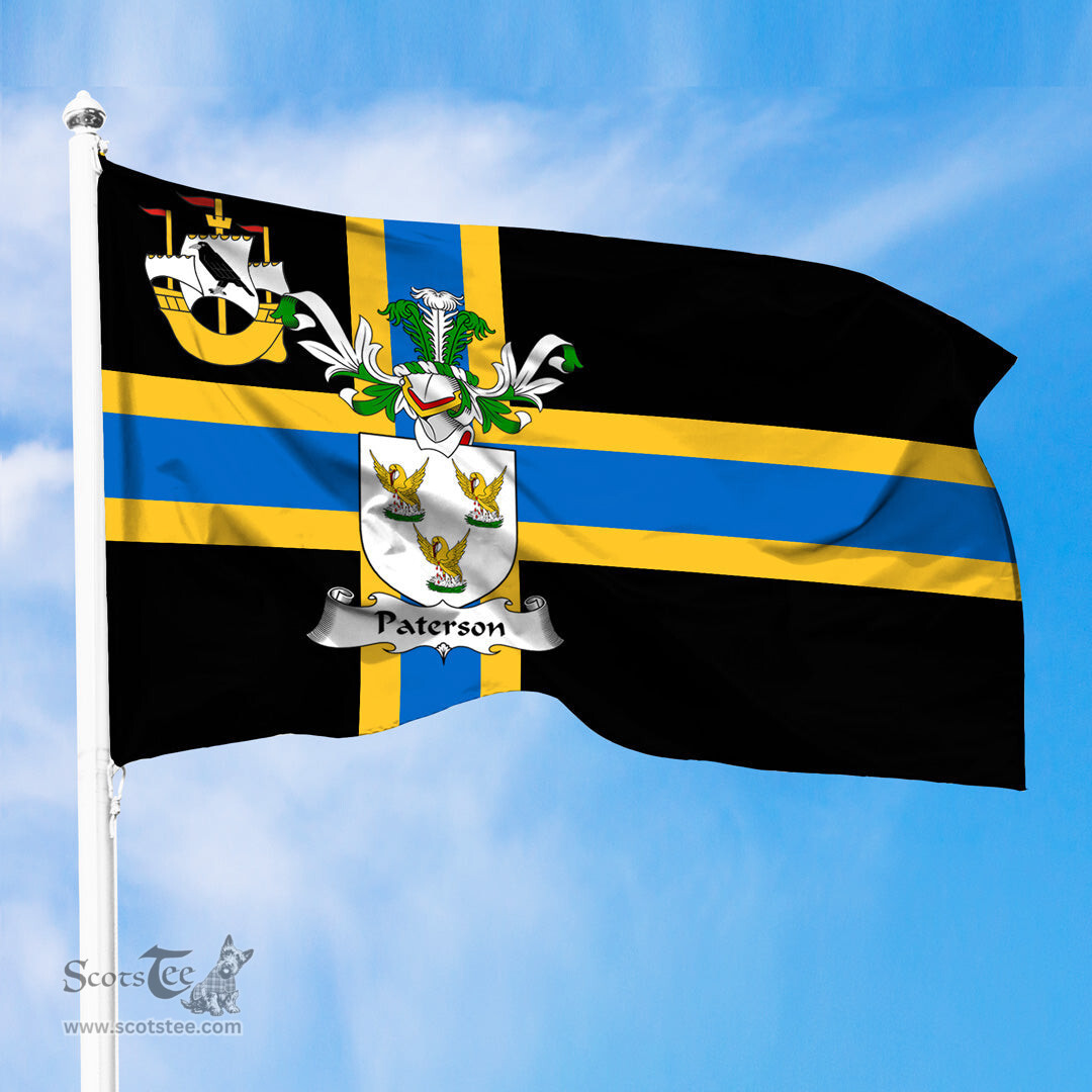 ScotsTee Shop Scottish Paterson II Coat of Arms in Flag of Caithness Scotland