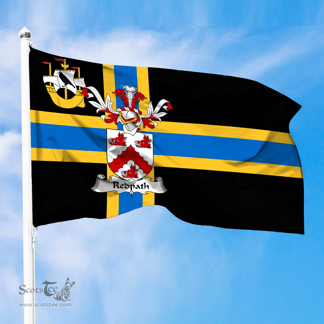 ScotsTee Shop Scottish Redpath Coat of Arms in Flag of Caithness Scotland