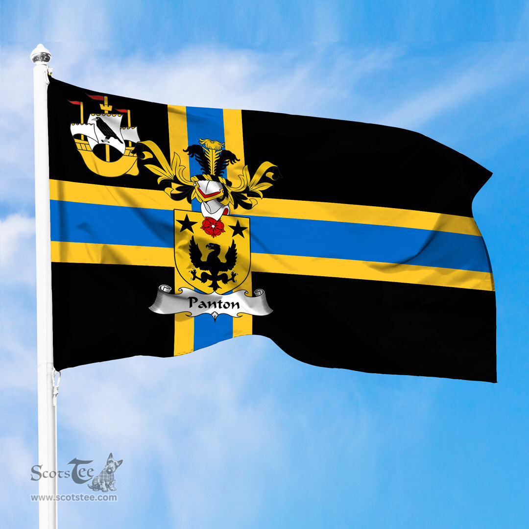 ScotsTee Shop Scottish Panton Coat of Arms in Flag of Caithness Scotland