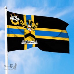 ScotsTee Shop Scottish Rickart Coat of Arms in Flag of Caithness Scotland