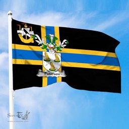 ScotsTee Shop Scottish Paterson Coat of Arms in Flag of Caithness Scotland