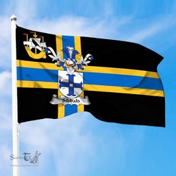 ScotsTee Shop Scottish Sibbald Coat of Arms in Flag of Caithness Scotland