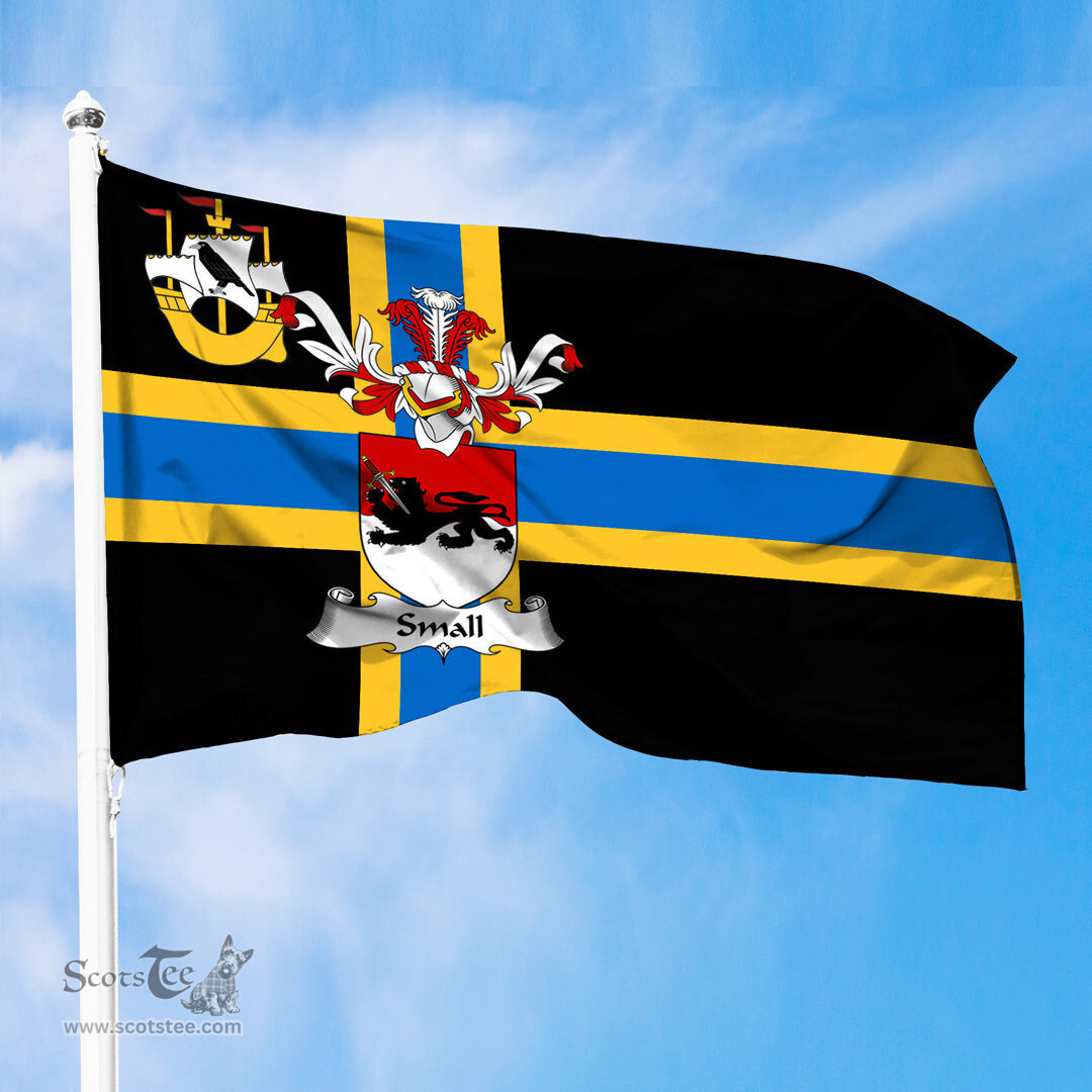 ScotsTee Shop Scottish Small Coat of Arms in Flag of Caithness Scotland