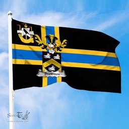 ScotsTee Shop Scottish Swinton Coat of Arms in Flag of Caithness Scotland
