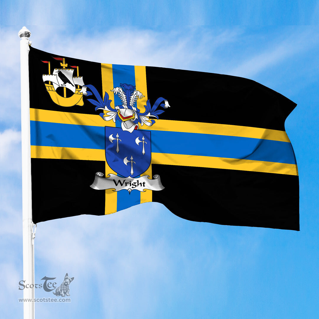 ScotsTee Shop Scottish Wright Coat of Arms in Flag of Caithness Scotland
