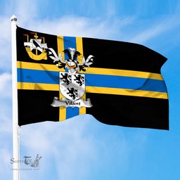 ScotsTee Shop Scottish Vilant Coat of Arms in Flag of Caithness Scotland