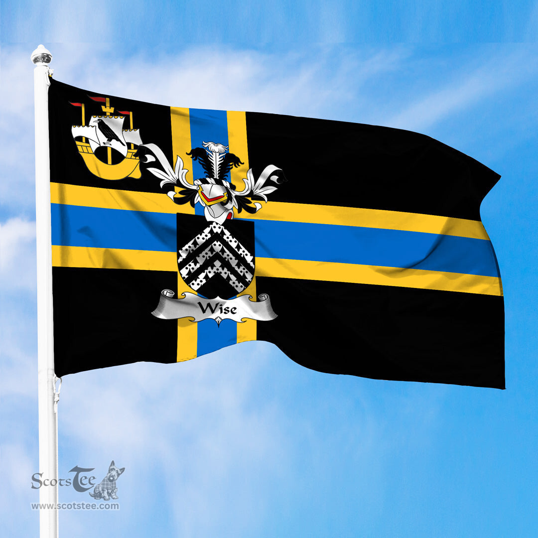 ScotsTee Shop Scottish Wise Coat of Arms in Flag of Caithness Scotland