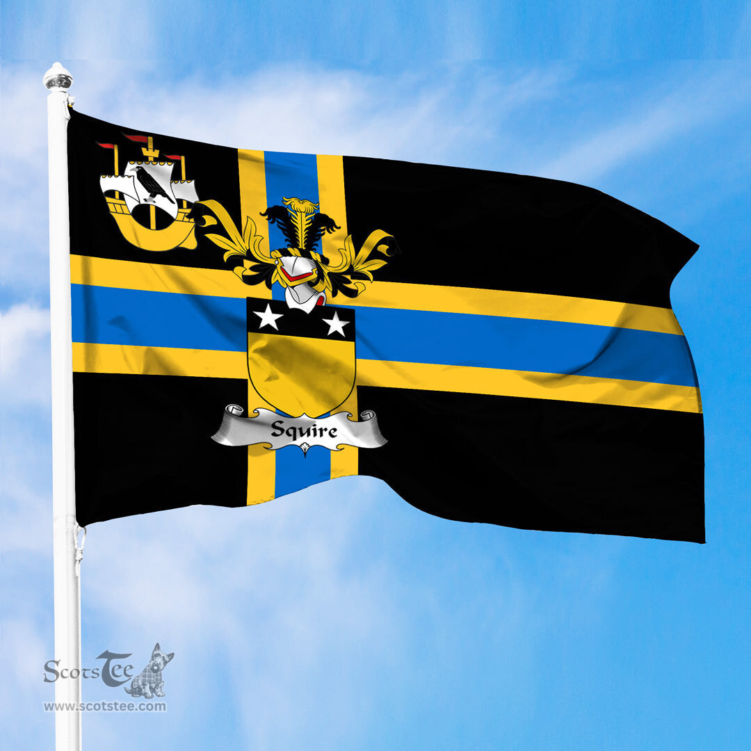 ScotsTee Shop Scottish Squire Coat of Arms in Flag of Caithness Scotland
