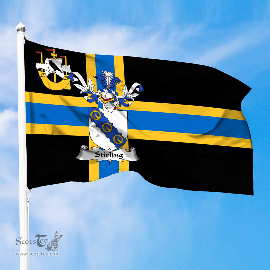 ScotsTee Shop Scottish Stirling Coat of Arms in Flag of Caithness Scotland