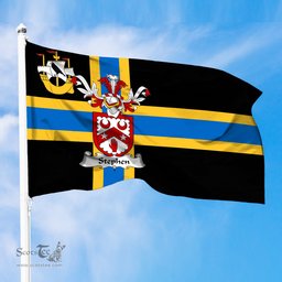 ScotsTee Shop Scottish Stephen Coat of Arms in Flag of Caithness Scotland