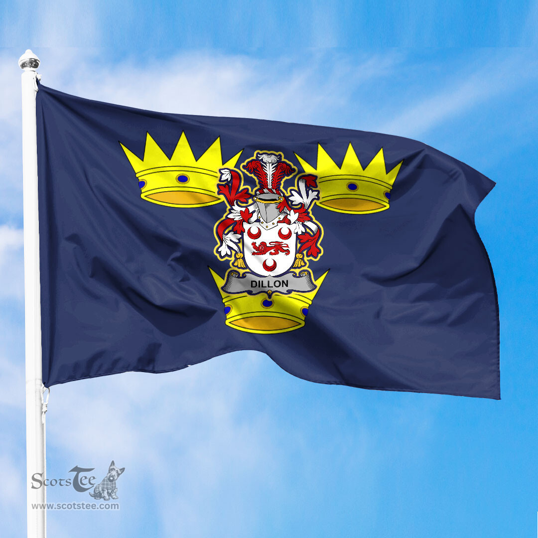 ScotsTee Shop Irish-Dillon-Irish-Coat-of-Arms-on-Flag-of-Munster
