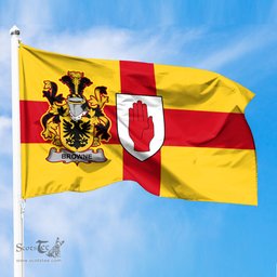 ScotsTee Shop Irish Browne Coat of Arms on Flag of Ulster Ireland