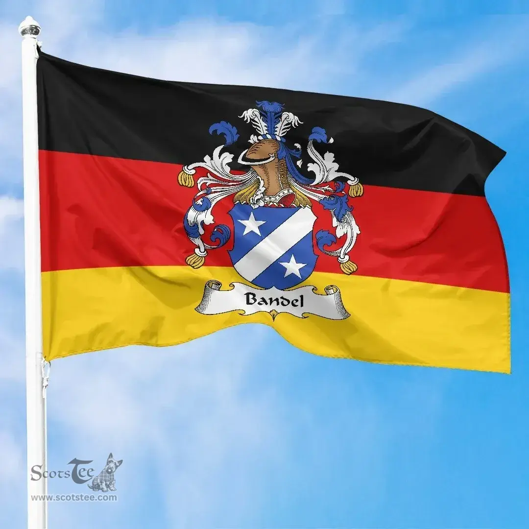 ScotsTee Shop Germans Bandel Coat of Arms on Germany Flag