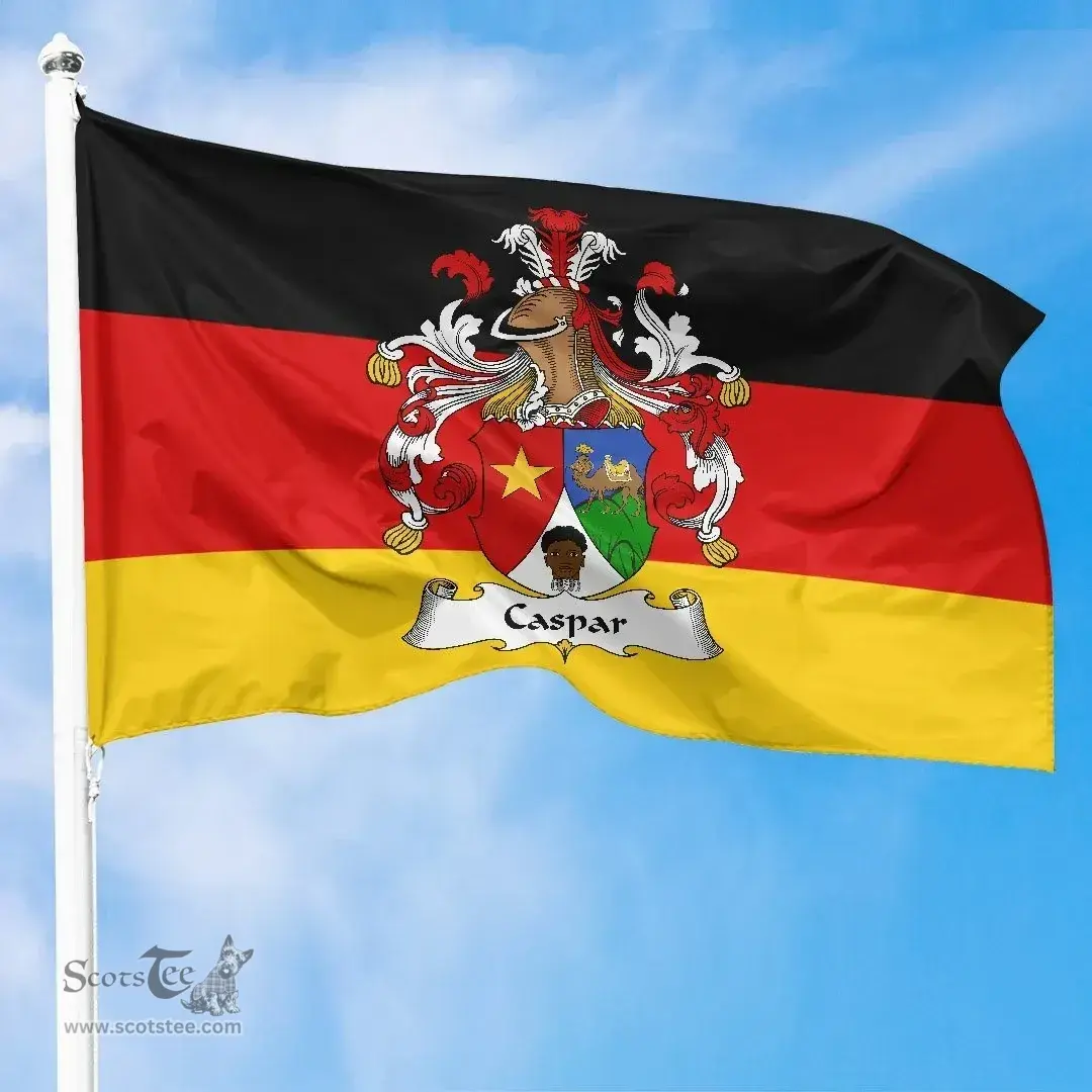 ScotsTee Shop Germans Caspar Coat of Arms on Germany Flag