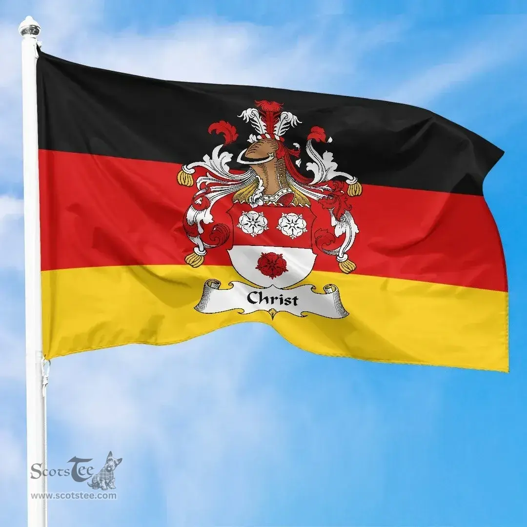 ScotsTee Shop Germans Christ Coat of Arms on Germany Flag