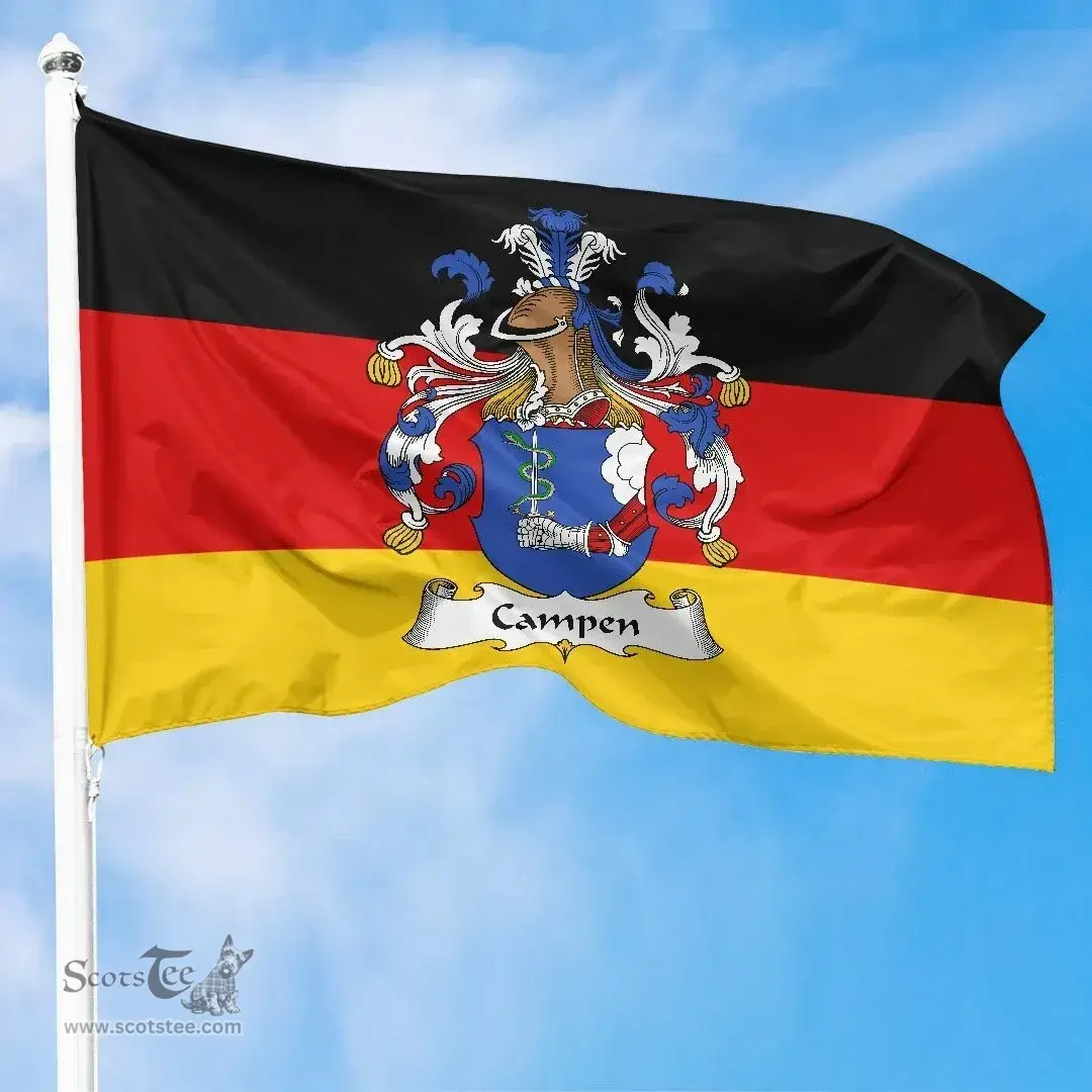 ScotsTee Shop Germans Campen (Von) Coat of Arms on Germany Flag