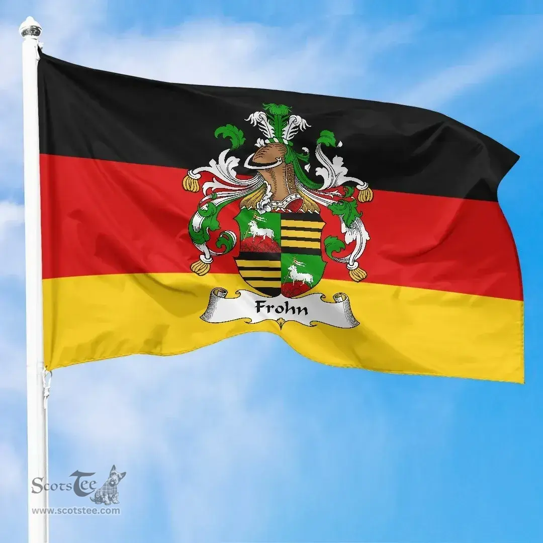 ScotsTee Shop Germans Frohn Coat of Arms on Germany Flag