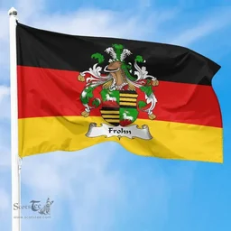 ScotsTee Shop Germans Frohn Coat of Arms on Germany Flag
