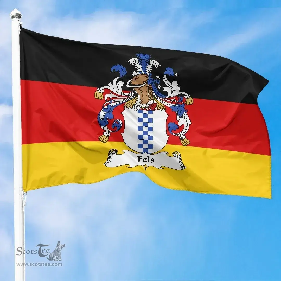 ScotsTee Shop Germans Fels Coat of Arms on Germany Flag