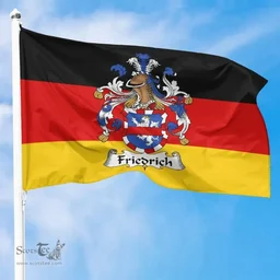 ScotsTee Shop Germans Friedrich Coat of Arms on Germany Flag