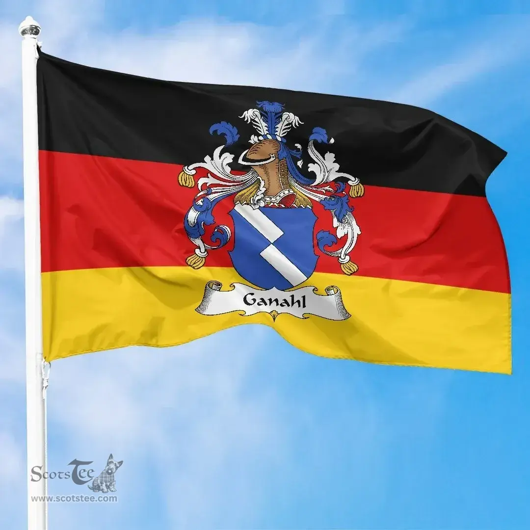 ScotsTee Shop Germans Ganahl Coat of Arms on Germany Flag