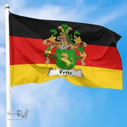 ScotsTee Shop Germans Fritz Coat of Arms on Germany Flag