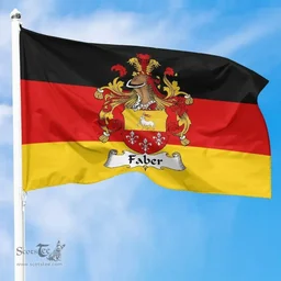 ScotsTee Shop Germans Faber Coat of Arms on Germany Flag