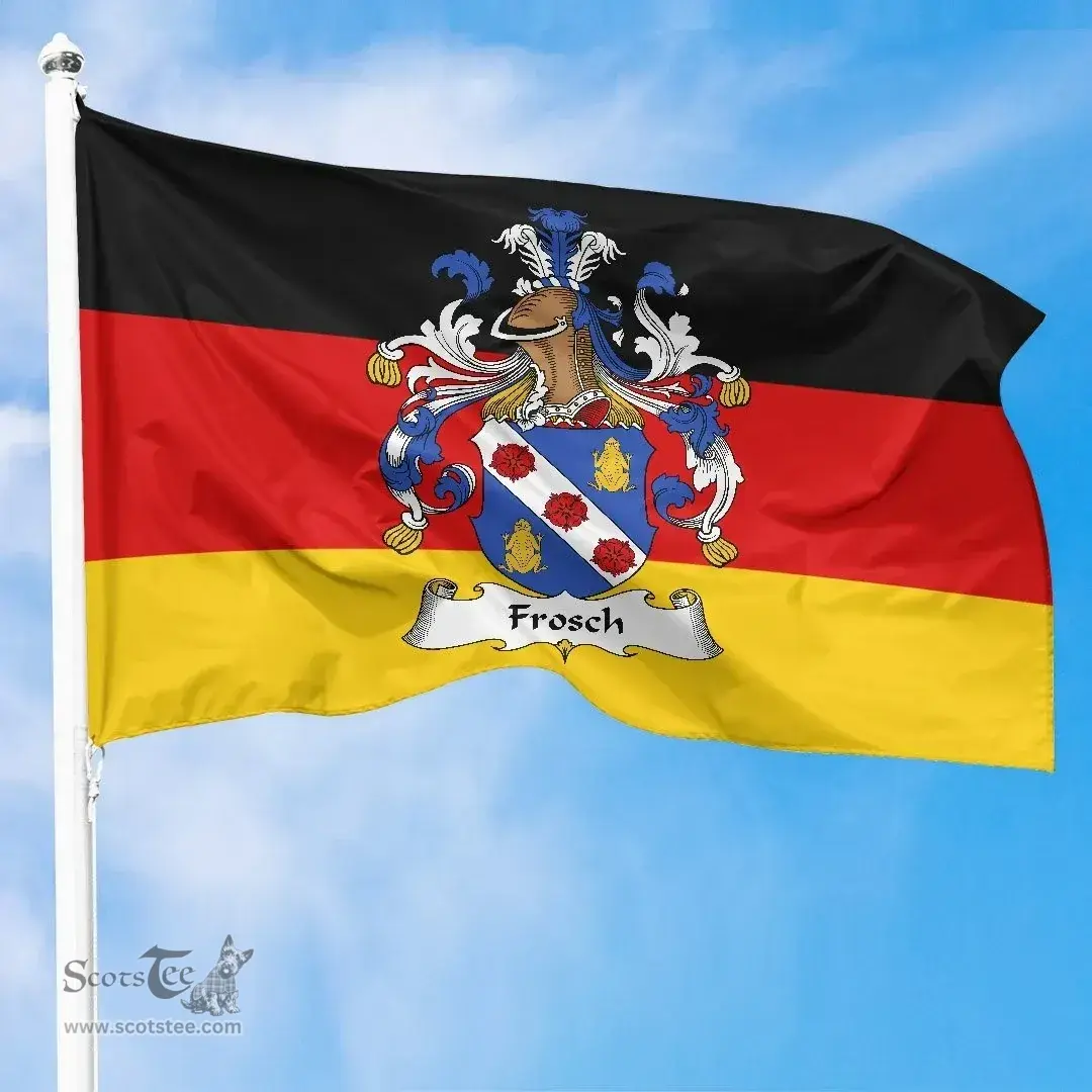 ScotsTee Shop Germans Frosch Coat of Arms on Germany Flag