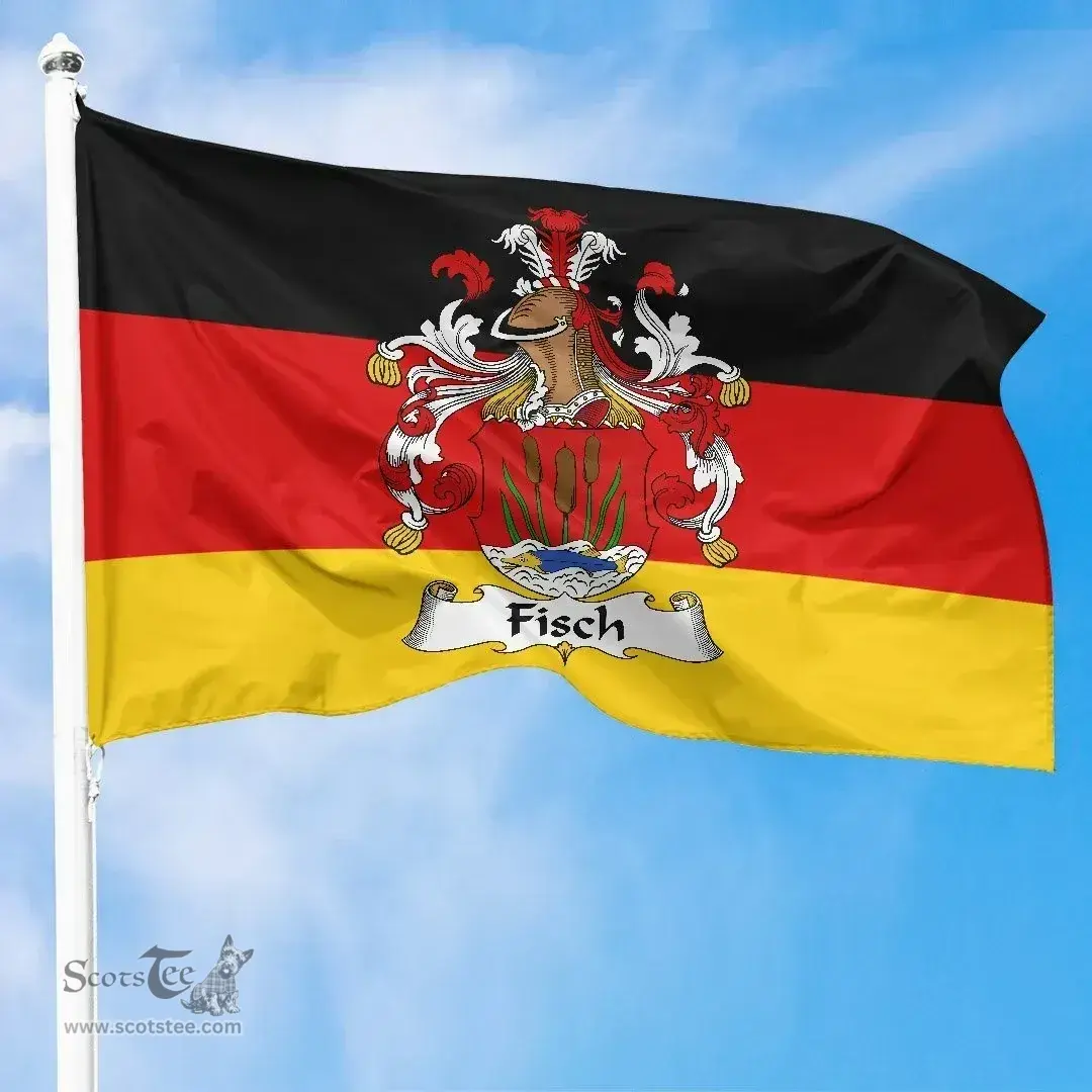 ScotsTee Shop Germans Fisch Coat of Arms on Germany Flag