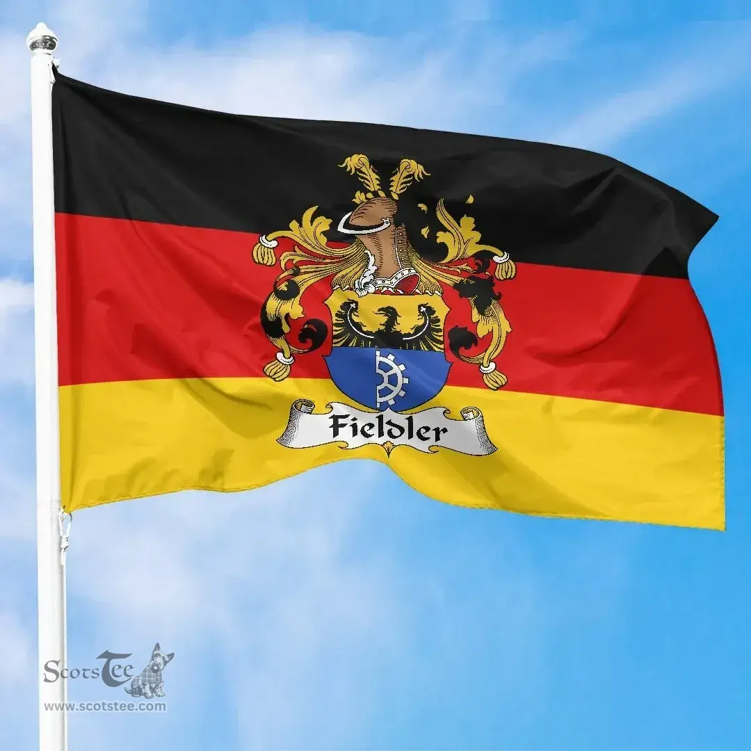 ScotsTee Shop Germans Fieldler Coat of Arms on Germany Flag